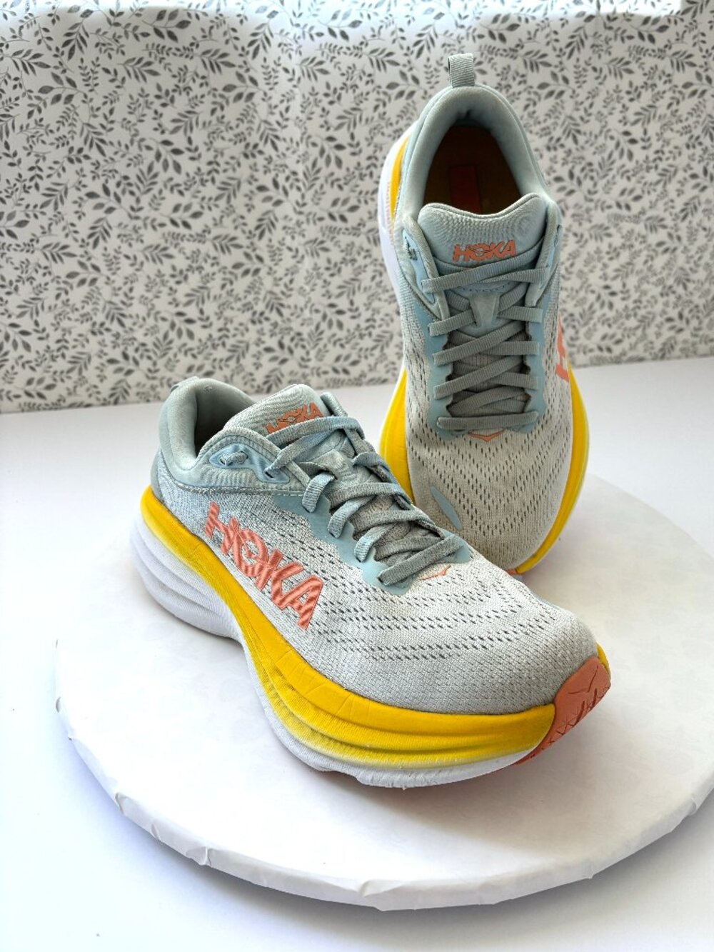 HOKA Bondi 8 Women’s 7.5B Summer Song Country Air Running Shoes 1127952